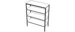 4-Tier Aluminum Storage Shelving Unit