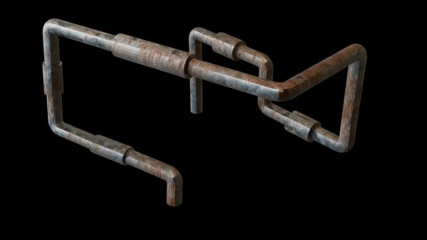 4 types of 3d modeling realistic old rusty pipes folder