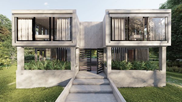40 ft Five Container Two Story House 3D Model 3ds Max