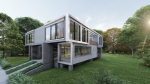 40 ft Five Container Two Story House 3D Model 3ds Max