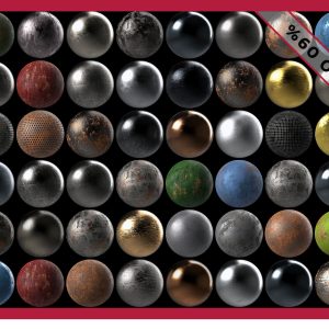 50 Metal Metallic Steel Seamless PBR Textures Pack Bundle