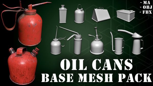 50 Oil Cans Base Mesh Pack
