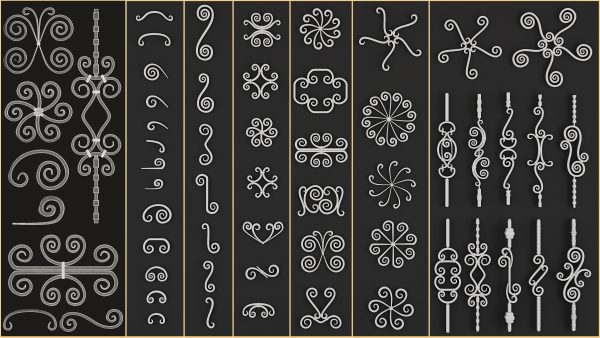 50 Wrought Iron Pieces and 59 Patterns