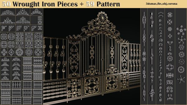 50 Wrought Iron Pieces and 59 Patterns