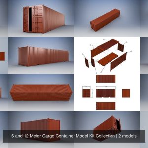 6 and 12 Meter Shipping Container Model Kit Collection