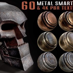 60 Metal Smart Materials and 4k PBR Textures - Vol 13