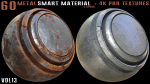 60 Metal Smart Materials and 4k PBR Textures - Vol 13