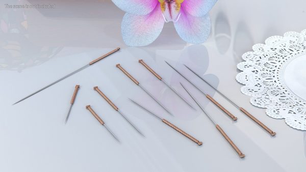 Acupuncture Needles Set Gold