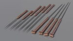 Acupuncture Needles Set Gold