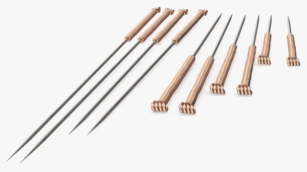Acupuncture Needles Set Gold