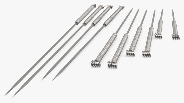 Acupuncture Needles Set Silver