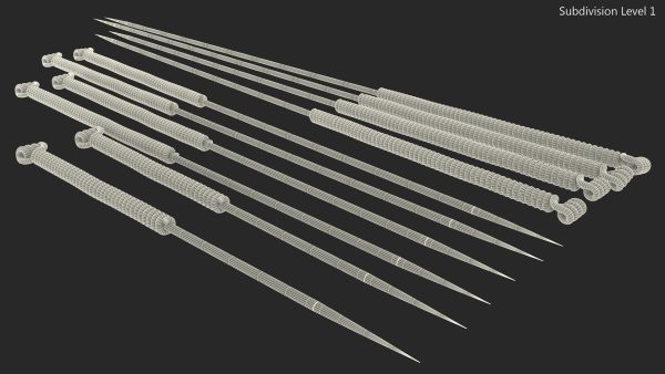 Acupuncture Needles Set Silver