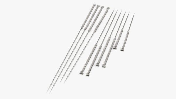 Acupuncture Needles Set Silver