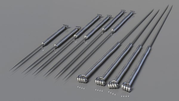 Acupuncture Needles Set Silver