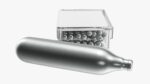 Air pistol bullet box and gas cylinder