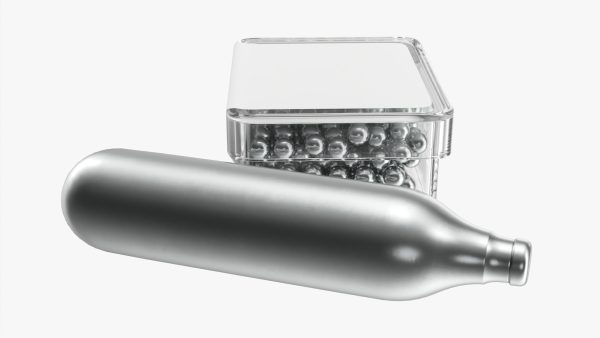Air pistol bullet box and gas cylinder