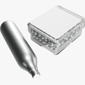 Air pistol bullet box and gas cylinder