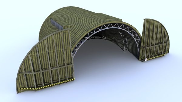 Aircraft Shelter Low Poly - Seamless textures
