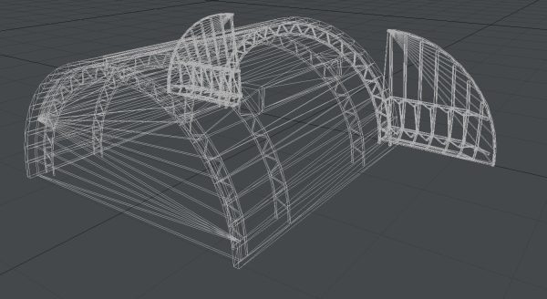 Aircraft Shelter Low Poly - Seamless textures