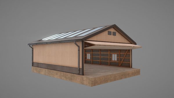 Airfield Hangar 12m Vr2 DARK