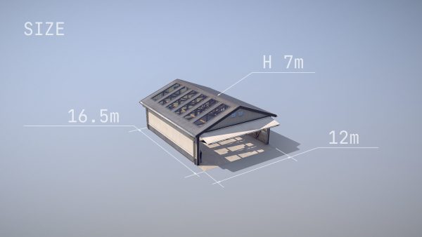 Airfield Hangar 12m Vr2 DARK