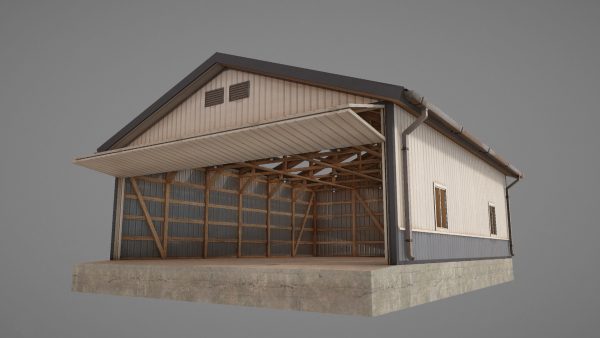Airfield Hangar 12m Vr2 DARK