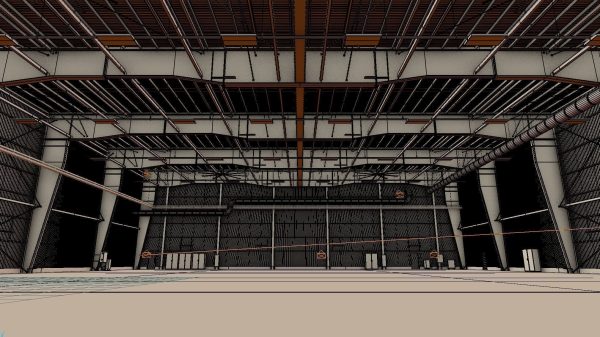 Airplane Hangar Interior 1