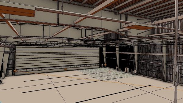 Airplane Hangar Interior 1
