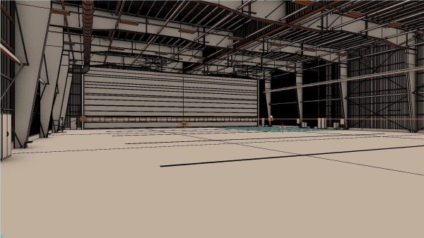 Airplane Hangar Interior 1