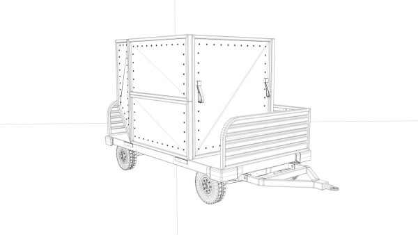 Airport Luggage Trolley with Contain