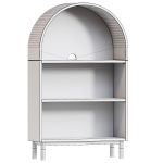 Aksel Wood Arched 3-Shelf Bookcase