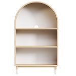 Aksel Wood Arched 3-Shelf Bookcase