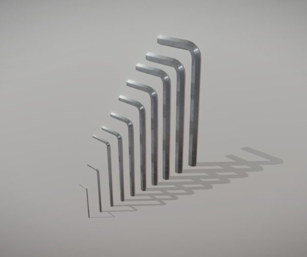 Allen key hexagon head screwdriver tool PBR 10 pcs