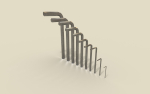 Allen key hexagon head screwdriver tool PBR 10 pcs