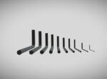 Allen Key Set 1 - 10 mm Dark Steel AR VR PBR