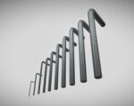 Allen Key Set 1 - 10 mm Dark Steel AR VR PBR