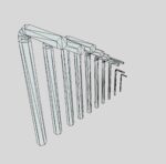 Allen Key Set 1 - 10 mm Dark Steel AR VR PBR