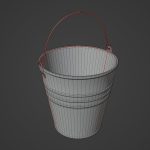 Aluminium Brushed Worn Steel Bucket