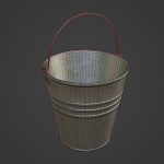 Aluminium Brushed Worn Steel Bucket