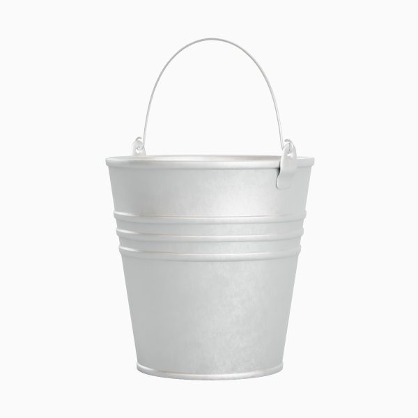 Aluminium Brushed Worn Steel Bucket