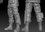 American Soldier World War high Poly