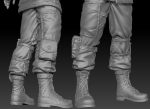 American Soldier World War high Poly