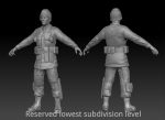 American Soldier World War high Poly