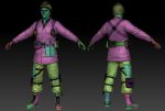 American Soldier World War high Poly
