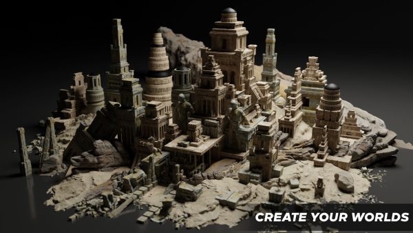 Ancient Temple 2 - Ruins of the temple - 3D Kitbash Asset Pack