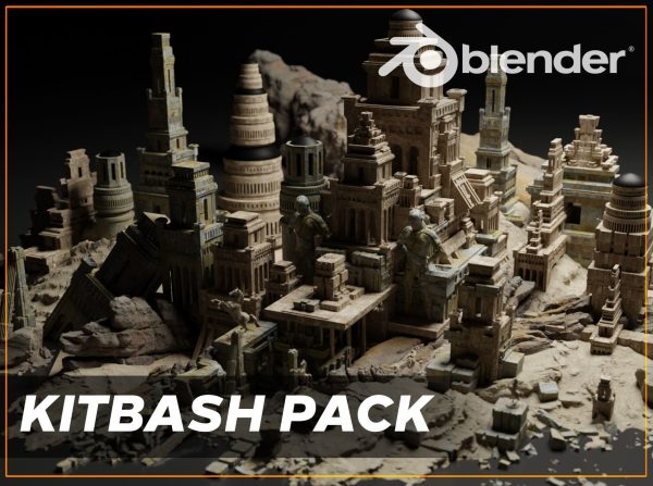 Ancient Temple 2 - Ruins of the temple - 3D Kitbash Asset Pack