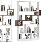Andree Bookcase with Accent Shelves 3d model