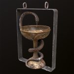 Antique pharmacy sign Bowl of Hygieia