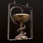 Antique pharmacy sign Bowl of Hygieia