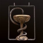 Antique pharmacy sign Bowl of Hygieia